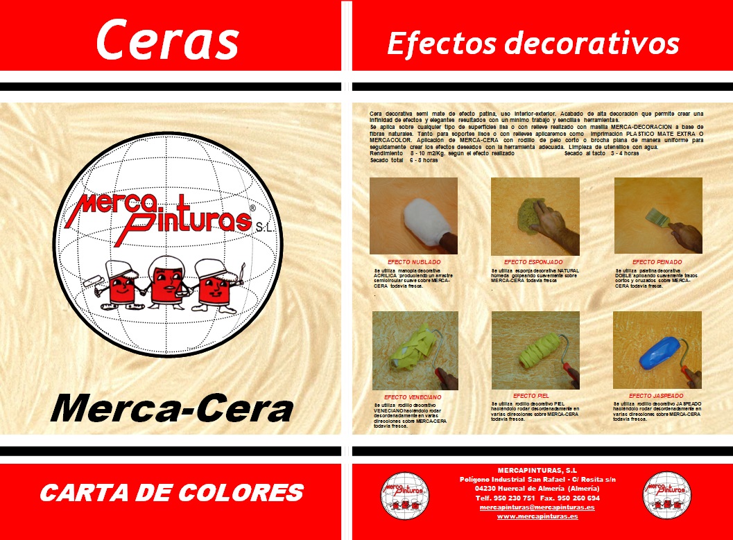 carta de colores ceras decorativas merca-ceras